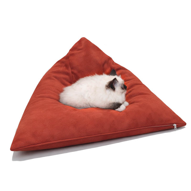 Berlingots S et XL - Couchage chat déco - Terracotta Feuillage Orange