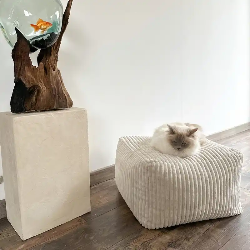 CUBE-S-TVELECR-cube-velours-cotele-ecru-deco-moderne-couchage-pour-chat-homycat_design