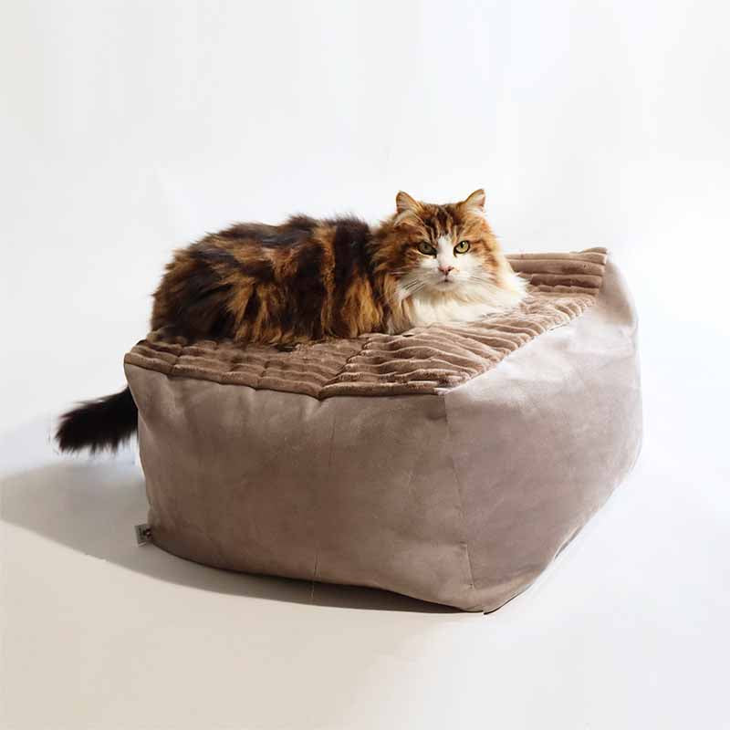 HOUSSES SEULES - Velours Taupe ou Ecru- Modèles Berlingot Coussin Cube