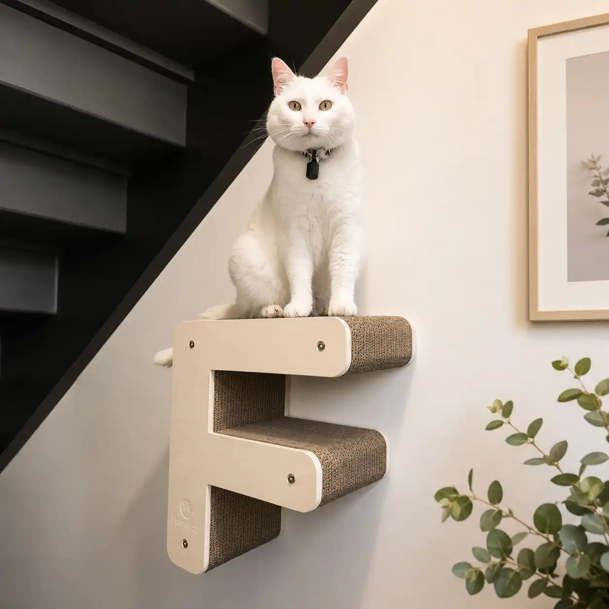 Lettre griffoir mural pour chat au choix (A à Z)