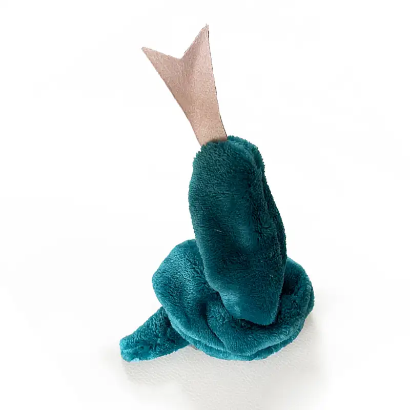 jouet pour chat forme serpent long cataire france doudou bleu emeraude