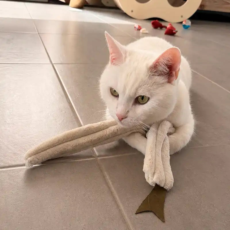 Jouet pour chat – Serpent en doudou avec cataire naturelle - NOUVEAU