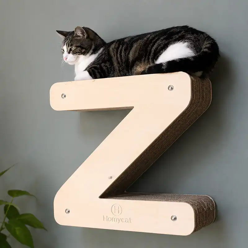 Lettre griffoir mural pour chat au choix (A à Z)