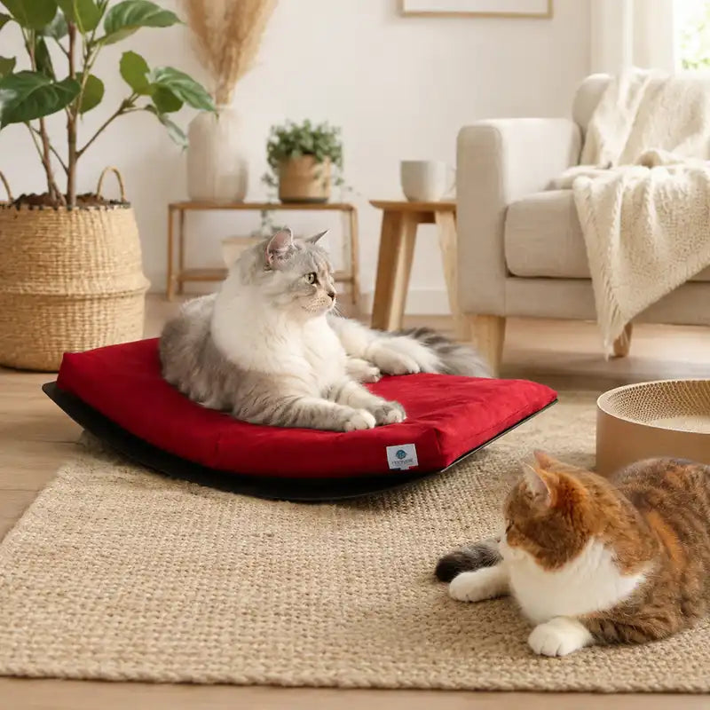 Lit mural avec coussin - Rouge Griotte