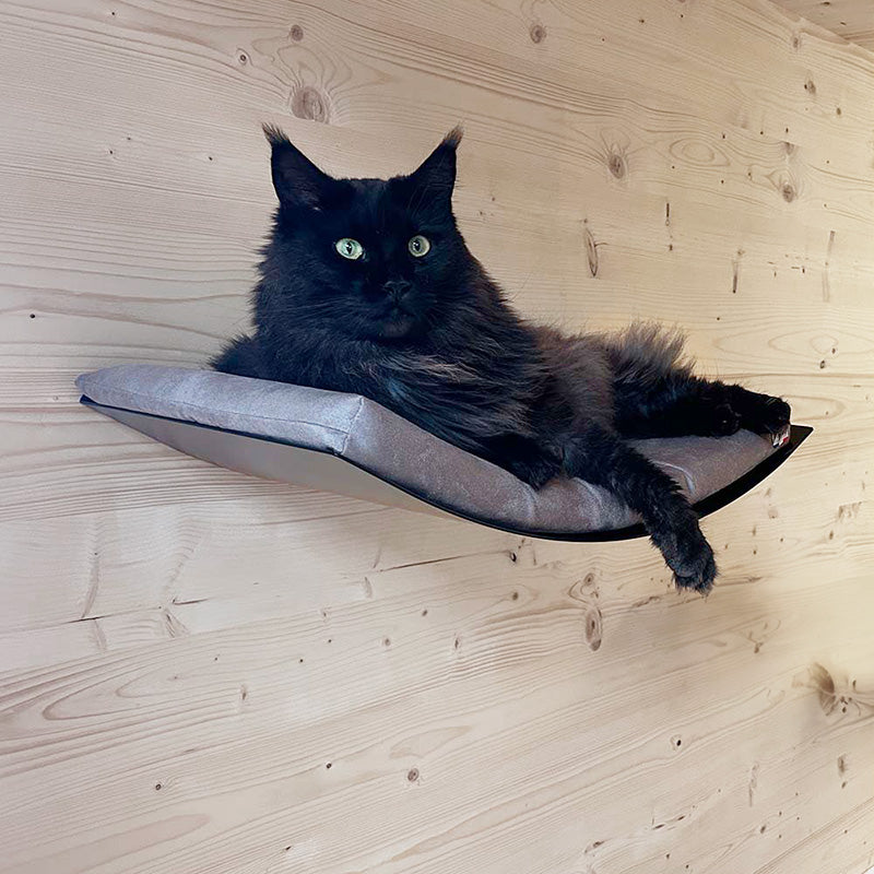Lit mural pour chat - matelas couleur Taupe - Taupe argenté