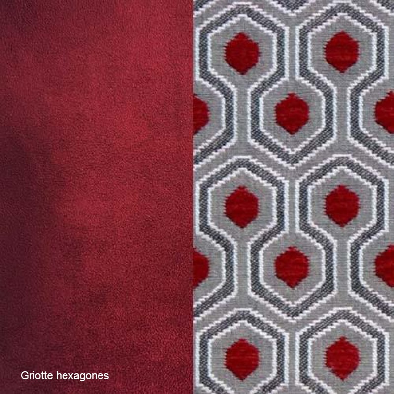 tissus-hexagone-géométique-hexagone-griotte-rouge-housse-déco-ambiance-chateau-chat-homycat