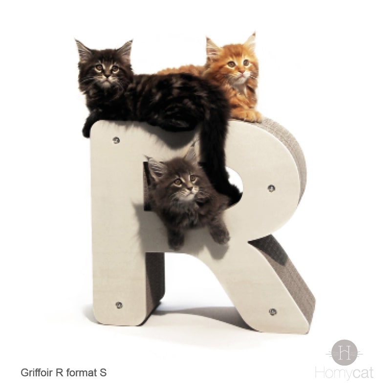Lettre griffoir mural pour chat au choix (A à Z)