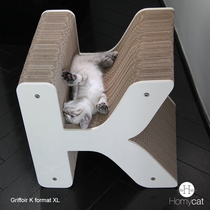chaton-dodo-mignon-lettre-k-xl-carton-griffoir-grattoir-bois-homycat