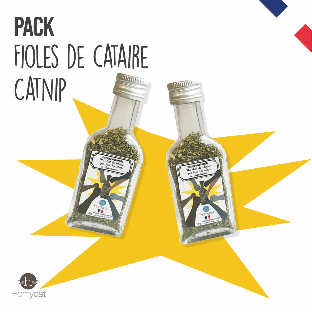 Lot de 2 fioles de cataire naturelle française (Pays de la Loire)