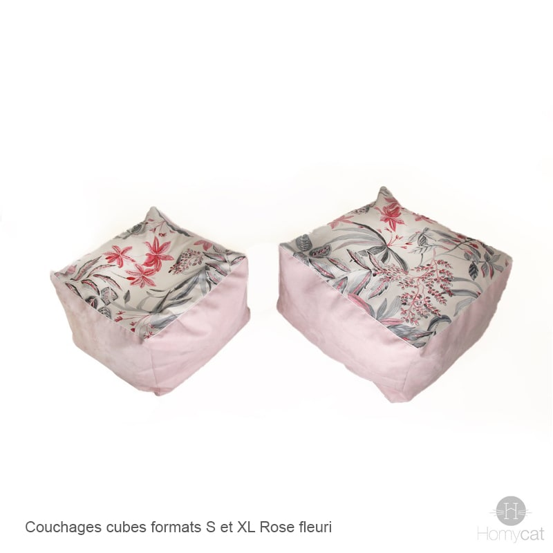 couchage-format-s-et-xl-homycat-rose-fleuri-fleur-ambiance-douce-classique-confort-qualité-france-homycat