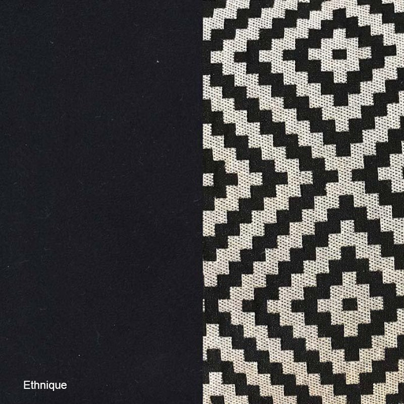 Tissu couleur noir ethnique